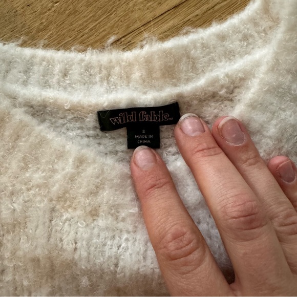 wild fable Cream Textured Short-Sleeve Sweater - Picture 2 of 2